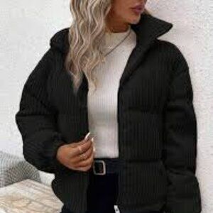 SHEIN Black Puffer Jacket